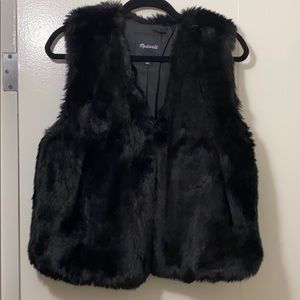 Madewell faux fur vest